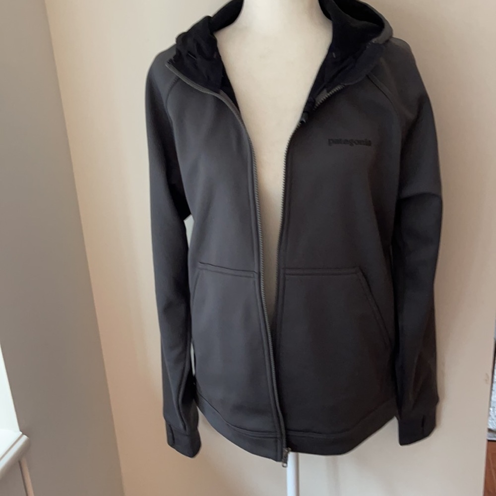 Patagonia Gray fleece-lined warm hoodie